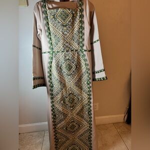 Green Palestinian mermaid thobe